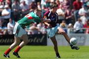 10 July 2005; Conor Leyden, Galway, is tackled by Aidan Campbell, Mayo . Connacht Minor Football Championship Final, Galway v Mayo, Pearse Stadium, Galway. Picture credit; David Maher / SPORTSFILE