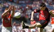10 July 2005; Martin Clarke, Down, in action against Martin Ferris, Armagh. Ulster Minor Football Championship Final, Armagh v Down, Croke Park, Dublin. Picture credit; Ciara Lyster / SPORTSFILE