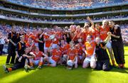 10 July 2005; The Armagh Minor panel celebrate with the cup. Ulster Minor Football Championship Final, Armagh v Down, Croke Park, Dublin. Picture credit; Brian Lawless / SPORTSFILE