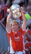 10 July 2005; The Armagh captain Kevin Dyas lifts the cup. Ulster Minor Football Championship Final, Armagh v Down, Croke Park, Dublin. Picture credit; Ray McManus / SPORTSFILE