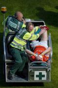 10 July 2005; Armagh's John Toal is taken off injured during the match. Bank of Ireland Ulster Senior Football Championship Final, Armagh v Tyrone, Croke Park, Dublin. Picture credit; Brian Lawless / SPORTSFILE