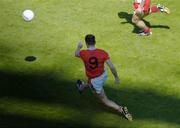 10 July 2005; Armagh's Paul McGrane shoots to score his sides equalising point. Bank of Ireland Ulster Senior Football Championship Final, Armagh v Tyrone, Croke Park, Dublin. Picture credit; Brian Lawless / SPORTSFILE