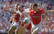 10 July 2005; Tony McEntee, Armagh, in action against Brian Dooher, Tyrone. Bank of Ireland Ulster Senior Football Championship Final, Armagh v Tyrone, Croke Park, Dublin. Picture credit; Ciara Lyster / SPORTSFILE
