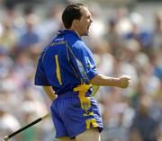 10 July 2005; David Fitzgerald, Clare goalkeeper urges on his team. Guinness All-Ireland Senior Hurling Championship Qualifier, Round 3, Clare v Waterford, Cusack Park, Ennis, Co. Clare. Picture credit; Damien Eagers / SPORTSFILE