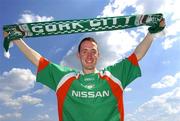 13 July 2005; Cork City fan Padraig Casey, from Ballynoe, Cork, ahead of Cork City's UEFA Cup, First Qualifying Round game against FK Ekranas. Paneveyzs, Lithuania. Picture credit; Brian Lawless / SPORTSFILE