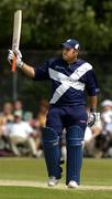 13 July 2005; Ryan Watson, Scotland, salutes the crowd after reaching his half century. ICC Trophy Final, Ireland v Scotland, Castle Avenue, Clontarf, Dublin. Picture credit; Pat Murphy / SPORTSFILE