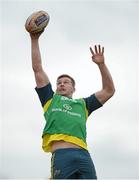 19 February 2014; Munster's Dave Foley wins possession in a lineout during squad training ahead of their Celtic League 2013/14, Round 15, match against Ospreys on Sunday. Munster Rugby Squad Training, University of Limerick, Limerick. Picture credit: Diarmuid Greene / SPORTSFILE