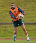 19 February 2014; Munster's Simon Zebo during squad training ahead of their Celtic League 2013/14, Round 15, match against Ospreys on Sunday. Munster Rugby Squad Training, University of Limerick, Limerick. Picture credit: Diarmuid Greene / SPORTSFILE