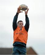 19 February 2014; Munster's James Coughlan wins possession in a lineout during squad training ahead of their Celtic League 2013/14, Round 15, match against Ospreys on Sunday. Munster Rugby Squad Training, University of Limerick, Limerick. Picture credit: Diarmuid Greene / SPORTSFILE