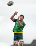 19 February 2014; Munster's Paddy Butler wins possession in a lineout during squad training ahead of their Celtic League 2013/14, Round 15, match against Ospreys on Sunday. Munster Rugby Squad Training, University of Limerick, Limerick. Picture credit: Diarmuid Greene / SPORTSFILE