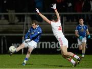 19 February 2014; Martin Dunne, Cavan, in action against Ryan McKenna, Tyrone. Power NI Dr. McKenna Cup Final, Cavan v Tyrone, Athletic Grounds, Armagh. Picture credit: Oliver McVeigh / SPORTSFILE