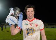 19 February 2014; Tyrone captain Sean Cavanagh with the Dr McKenna Cup. Power NI Dr. McKenna Cup Final, Cavan v Tyrone, Athletic Grounds, Armagh. Picture credit: Oliver McVeigh / SPORTSFILE