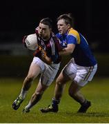 19 February 2014; Dillon McDermott, Westmeath, in action against Emmet Noonan, Longford. Cadbury Leinster GAA Under 21 Football Championship, First Round, Longford v Westmeath, Newtowncashel, Co. Longford. Picture credit: Ramsey Cardy / SPORTSFILE