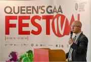 20 February 2014; John Devaney, Chairman of the Queens GAA Festival committee, in attendance at the launch of the Irish Daily Mail Sigerson Cup Finals weekend. Queens University, Belfast, Co. Antrim. Picture credit: Oliver McVeigh / SPORTSFILE