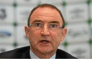 20 February 2014; Republic of Ireland manager Martin O'Neill during the squad announcement ahead of their '3' International Friendly against Serbia on the 5th of March. Republic of Ireland Squad Announcement, Limerick County Hall, Dooradoyle, Limerick. Picture credit: Diarmuid Greene / SPORTSFILE