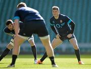 21 February 2014; England's Owen Farrell during the captain's run ahead of their RBS Six Nations Rugby Championship 2014 match against Ireland on Saturday. England Rugby Squad Captain's Run, Twickenham Stadium, Twickenham, London, England. Picture credit: Brendan Moran / SPORTSFILE