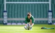 21 February 2014; Ireland's Nora Stapleton practices her goalkicking during the captain's run ahead of their RBS Women's Six Nations Rugby Championship 2014 match against England on Saturday. Ireland Women's Rugby Squad Captain's Run, Twickenham Stadium, Twickenham, London, England. Picture credit: Brendan Moran / SPORTSFILE