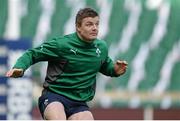 21 February 2014; Ireland's Brian O'Driscoll during the captain's run ahead of their RBS Six Nations Rugby Championship 2014 match against England on Saturday. Ireland Rugby Squad Captain's Run, Twickenham Stadium, Twickenham, London, England. Picture credit: Brendan Moran / SPORTSFILE