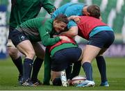 21 February 2014; Ireland's Brian O'Driscoll during the captain's run ahead of their RBS Six Nations Rugby Championship 2014 match against England on Saturday. Ireland Rugby Squad Captain's Run, Twickenham Stadium, Twickenham, London, England. Picture credit: Brendan Moran / SPORTSFILE