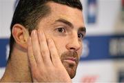 21 February 2014; Ireland's Rob Kearney during a press conference ahead of their RBS Six Nations Rugby Championship 2014 match against England on Saturday. Ireland Rugby Press Conference, Twickenham Stadium, Twickenham, London, England. Picture credit: Brendan Moran / SPORTSFILE