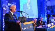 21 February 2014; GAA President elect Aogán Ó Fearghail, Cavan, during his acceptance speech to delegates at the GAA Annual Congress 2014. Croke Park, Dublin. Picture credit: Ray McManus / SPORTSFILE