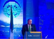 22 February 2014; Uachtarán Chumann Lúthchleas Gael Liam Ó Néill speaking during his Presidential Address during the second day of the GAA Annual Congress 2014. Croke Park, Dublin. Picture credit: Ray McManus / SPORTSFILE