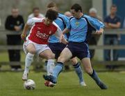 15 July 2005; Robbie Doyle, St. Patrick's Athletic, in action against Alan McNally, UCD. eircom League, Premier Division, UCD v St. Patrick's Athletic, Belfield Park, UCD, Dublin. Picture credit; Matt Browne / SPORTSFILE