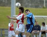 15 July 2005; Robbie Doyle, St. Patrick's Athletic, in action against Alan McNally, UCD. eircom League, Premier Division, UCD v St. Patrick's Athletic, Belfield Park, UCD, Dublin. Picture credit; Matt Browne / SPORTSFILE