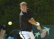 16 July 2005; Conor Niland, Ireland, in action during his match. 2005 Davis Cup, Europe / Africa Zone, Group 3, Ireland v Cyprus, Conor Niland.v.Phodos Kallias, Fitzwilliam Lawn Tennis Club, Donnybrook, Dublin. Picture credit; Matt Browne / SPORTSFILE