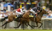 17 July 2005; Amigani, right, with Kieran Fallon up, on their way to winning the Dubai Duty Free Anglesey Stakes from second place Black Charmer, with Kevin Darley. Curragh Racecourse, Co. Kildare. Picture credit; Matt Browne / SPORTSFILE