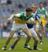 17 July 2005; David Larkin, Offaly, in action against Scott Conroy, Laois. Leinster Minor Football Championship Final, Offaly v Laois, Croke Park, Dublin. Picture credit; Brendan Moran / SPORTSFILE