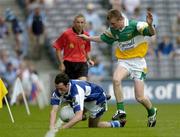 17 July 2005; Brian Meredith, Laois, in action against Rory Connor, Offaly. Leinster Minor Football Championship Final, Offaly v Laois, Croke Park, Dublin. Picture credit; Brendan Moran / SPORTSFILE