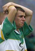 17 July 2005; A disappointed Ken Casey, Offaly, after the final whistle. Leinster Minor Football Championship Final, Offaly v Laois, Croke Park, Dublin. Picture credit; Brendan Moran / SPORTSFILE
