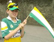 17 July 2005; Offaly supporter Keith Keogh, from Gracefield, makes his way to the ground. Leinster Minor Football Championship Final, Offaly v Laois, Croke Park, Dublin. Picture credit; Ciara Lyster / SPORTSFILE