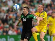 29 May 2011; Robbie Keane, Republic of Ireland, in action against Scott Brown, Scotland. Carling Four Nations Tournament, Republic of Ireland v Scotland, Aviva Stadium, Lansdowne Road, Dublin. Picture credit: Brian Lawless / SPORTSFILE