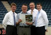 14 July 2005; Gaelic Telecom, which is an official partner to the GAA, today launched its services in conjunction with the Dublin County Board. It is now offering its services directly to all GAA members and supporters which will help raise funds for their club and county. At the launch are, l to r, John Bailey, County Board Chairman, Pat Walsh, Ballyboden St. Endas, Anton O'Toole and Ciaran Doyle, both Gaelic Telecom. Parnell Park, Dublin. Picture credit; Matt Browne / SPORTSFILE