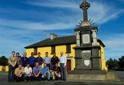 6 August 2004; Oulart-the-Ballagh men who won All-Ireland titles for Wexford pictured in front of the 1798 Rebellion Monument. Back row, from left, Rory Jacob, Tomas Dunne, Michael Jacob, Keith Rossiter, Darren Stamp, Paul Finn, Martin Storey and Tom Byrne. Front, from left, Christy Jacob, Liam Dunne, Mick Jacob, Sean Dunne and Jimmy Prendergast. Oulart-the-Ballagh, Co. Wexford. Picture credit; Brendan Moran / SPORTSFILE