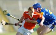16 July 2005; Ned McCann, Armagh, in action against Martin Coyle, Armagh. Nicky Rackard Cup, Group C Quarter-Final Play Off, Longford v Armagh, Kingspan Breffni Park, Cavan. Picture credit; Damien Eagers / SPORTSFILE