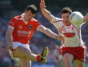 10 July 2005; Ronan Clarke, Armagh, in action against Davy Harte, Tyrone. Bank of Ireland Ulster Senior Football Championship Final, Armagh v Tyrone, Croke Park, Dublin. Picture credit; Ray McManus / SPORTSFILE
