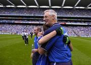 17 July 2005; Laois manager Andy Shortall celebrates with his players. Leinster Minor Football Championship Final, Offaly v Laois, Croke Park, Dublin. Picture credit; Brian Lawless / SPORTSFILE