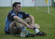 20 July 2005; Dublin's Keith Nolan shows his dissapointment after the game. Leinster U21 Hurling Championship Final, Kilkenny v Dublin, Dr. Cullen Park, Carlow. Picture credit; Pat Murphy / SPORTSFILE