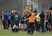 21 February 2014;The GAA's new clock / hooter system which was used for the first time this weekend, on a trial basis, in the Irish Daily Mail Sigerson Cup semi-finals and final being hosted by Queen's University, Belfast. Irish Daily Mail Sigerson Cup, Semi-Final, NUI Maynooth v University College Cork. The Dub, Queen's University, Belfast, Co. Antrim. Picture credit: Oliver McVeigh / SPORTSFILE