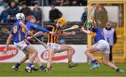 23 February 2014; Colin Fennelly, Kilkenny, in action against, from left, Brendan Maher, Paddy Stapleton and Cathal Barrett, Tipperary. Allianz Hurling League, Division 1A, Round 2, Kilkenny v Tipperary, Nowlan Park, Kilkenny. Picture credit: Pat Murphy / SPORTSFILE