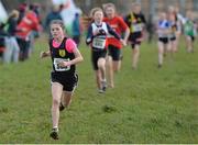 23 February 2014; Abigail Dunne, Naas A.C, Co. Kildare, in action in the Under 13 Girls 1500m race during the Woodie’s DIY Intermediate, Master & Juvenile Development Cross Country Championships of Ireland. Cow Park, Dunboyne, Co. Meath. Picture credit: Ramsey Cardy / SPORTSFILE
