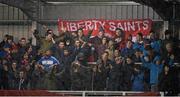 24 February 2014; St Patrick's Athletic supporters during the game. Setanta Sports Cup, Quarter-Final, 1st leg, Ballinamallard United v St Patrick's Athletic, Ferney Park, Ballinamallard, Co. Fermanagh. Picture credit: Oliver McVeigh / SPORTSFILE