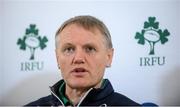 25 February 2014; Ireland head coach Joe Schmidt during a press conference ahead of their RBS Six Nations Rugby Championship match against Italy on Saturday the 8th of March. Ireland Rugby Press Conference, Aviva Stadium, Lansdowne Road, Dublin. Picture credit: Pat Murphy / SPORTSFILE