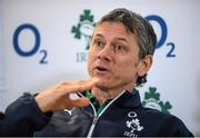 25 February 2014; Ireland assistant coach Les Kiss during a press conference ahead of their RBS Six Nations Rugby Championship match against Italy on Saturday the 8th of March. Ireland Rugby Press Conference, Aviva Stadium, Lansdowne Road, Dublin. Picture credit: Pat Murphy / SPORTSFILE