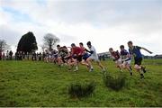 25 February 2014; A general view of competitors starting the Junior Boys 3000m race during the Aviva Connacht Schools Cross Country Championships. Sligo Race Course, Sligo. Picture credit: Barry Cregg / SPORTSFILE