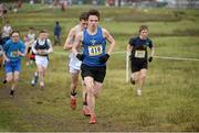 25 February 2014; Finlay Daly, Abbey Boyle, Co. Roscommon, on his way to finishing in second place the Junior Boys 3000m race during the Aviva Connacht Schools Cross Country Championships. Sligo Race Course, Sligo. Picture credit: Barry Cregg / SPORTSFILE