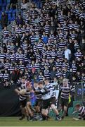25 February 2014; A general view of Terenure College supporters at the game. Beauchamps Leinster Schools Junior Cup, Quarter-Final, Newbridge College v Terenure College, Donnybrook Stadium, Donnybrook, Dublin. Picture credit: Piaras Ó Mídheach / SPORTSFILE
